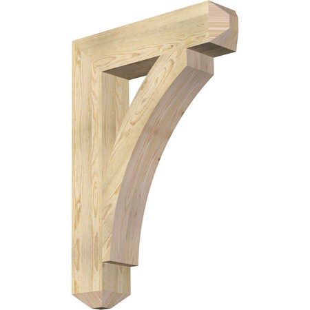 Ekena Millwork Thorton Craftsman Rough Sawn Bracket, Douglas Fir, 6"W x 28"D x 40"H BKT06X28X40THR04RDF